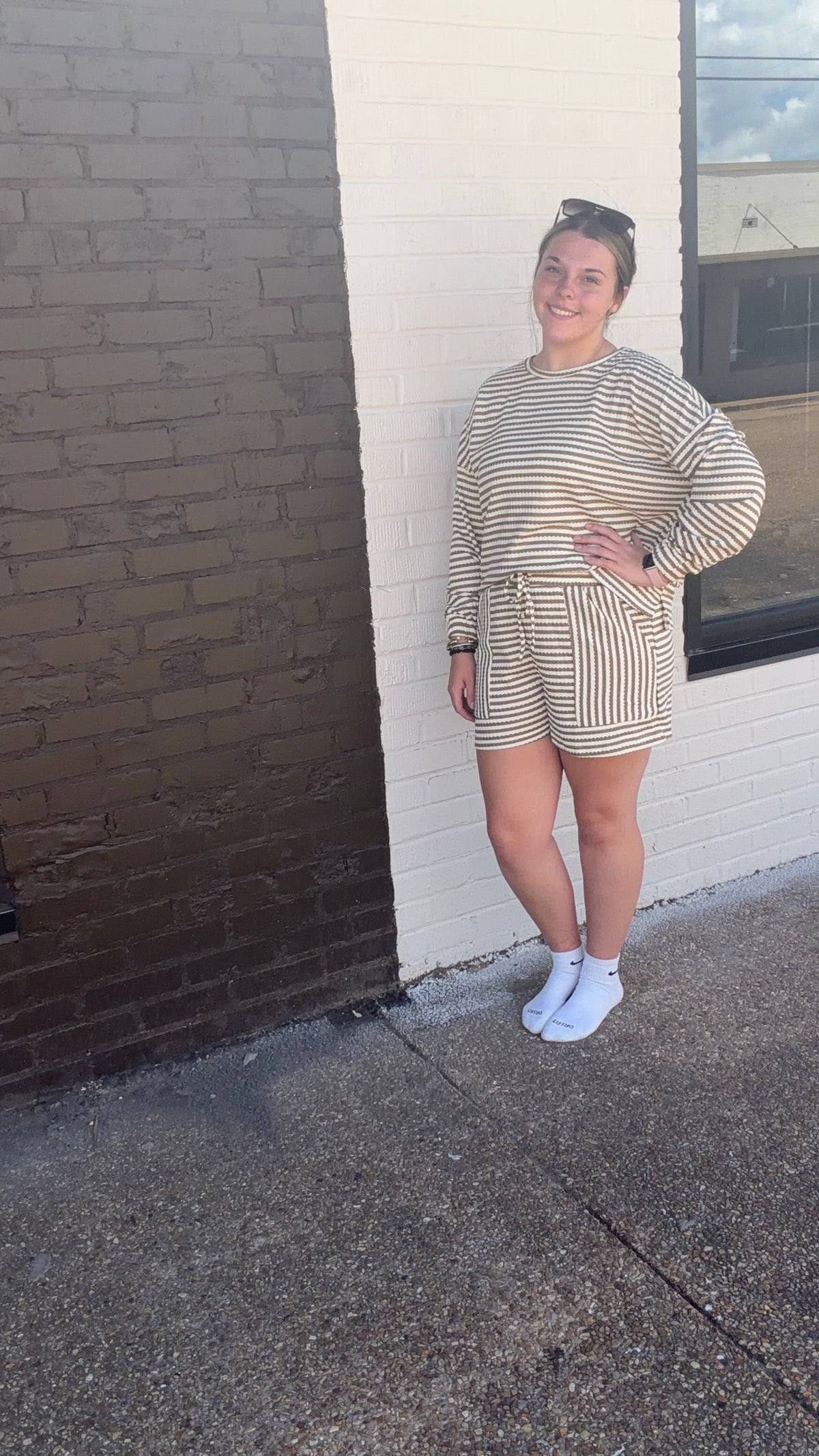Brown + Tan Short Set