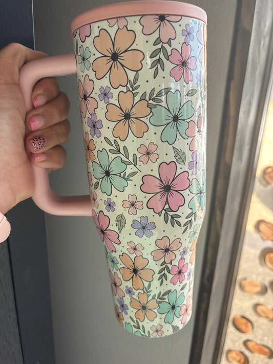 Spring Floral Tumbler