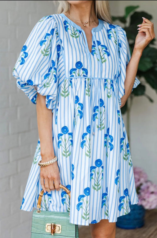 Blue Floral Midi
