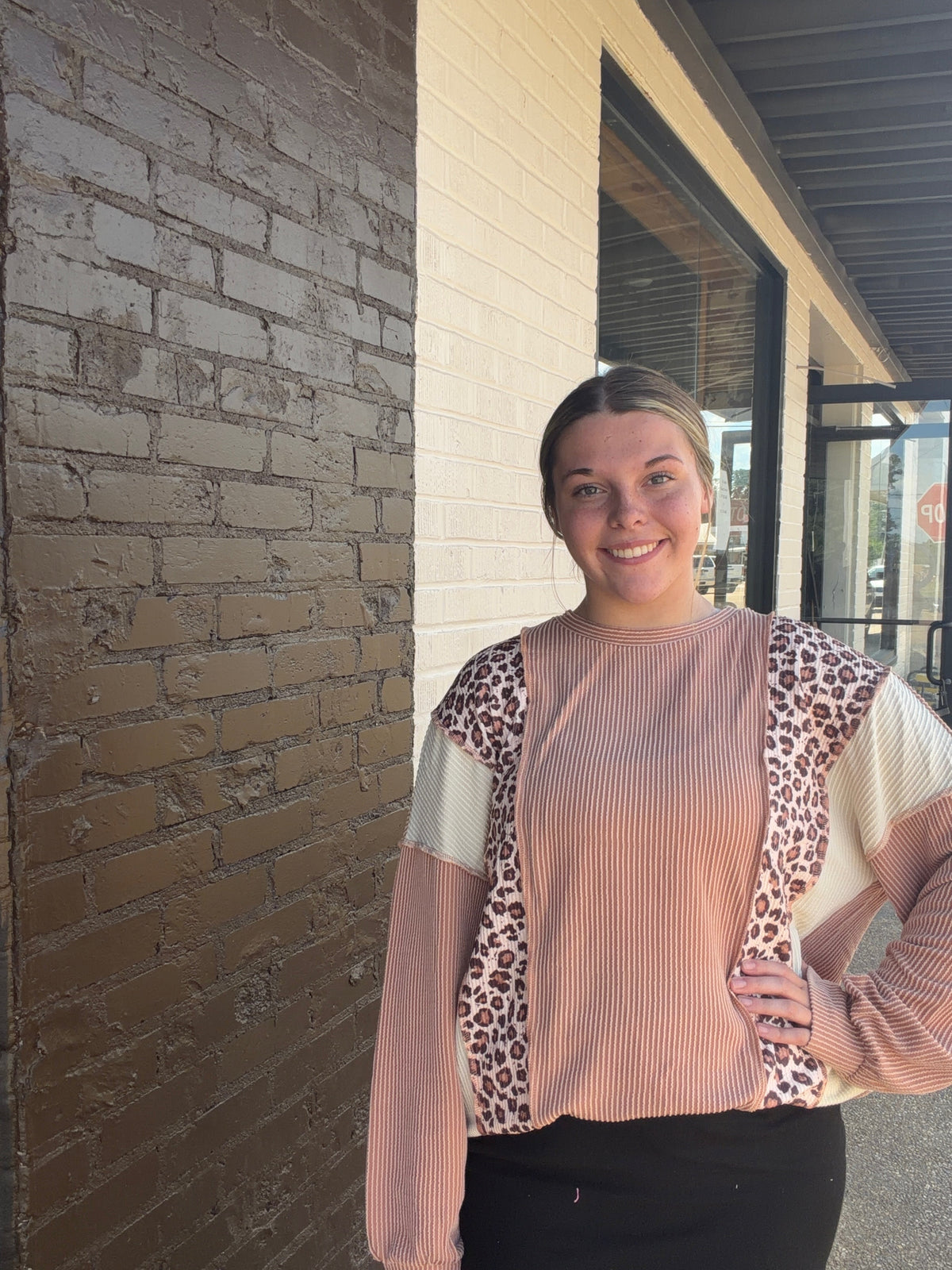 Leopard Corded Top