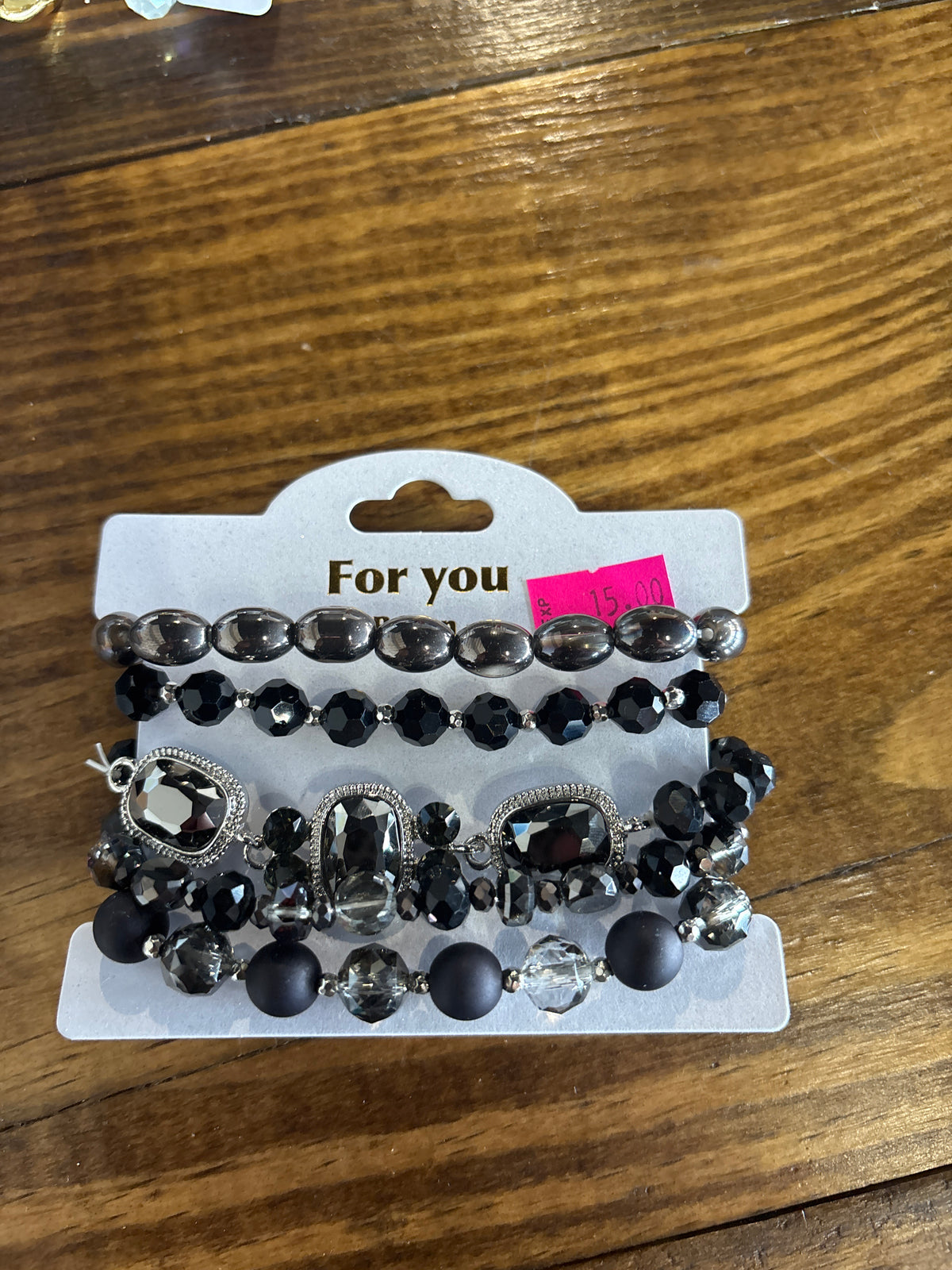 Black and silver stack