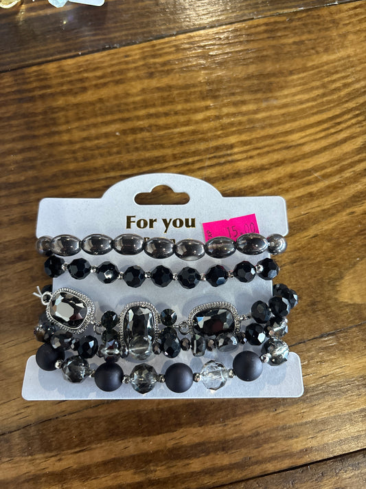 Black and silver stack
