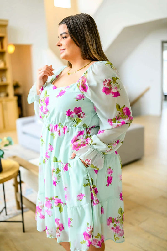 Mint + Rose Dress