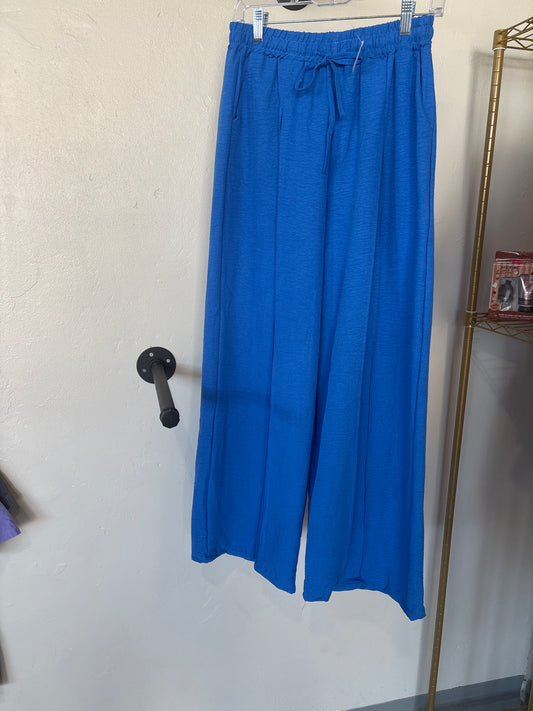 Royal Blue Linen Pants