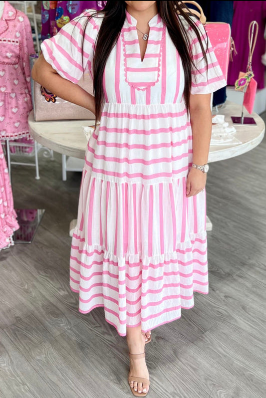 Pink Stripe Maxi