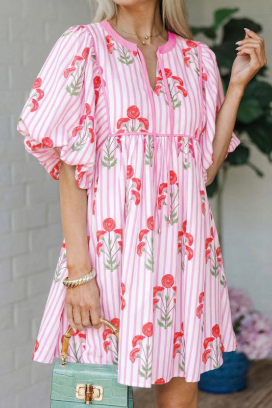 Pink Floral Midi